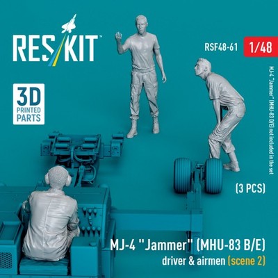 MJ-4 Jammer (MHU-83 B/E) driver & airmen (scene 2) (3 pcs) (3D Printed) / 1:48