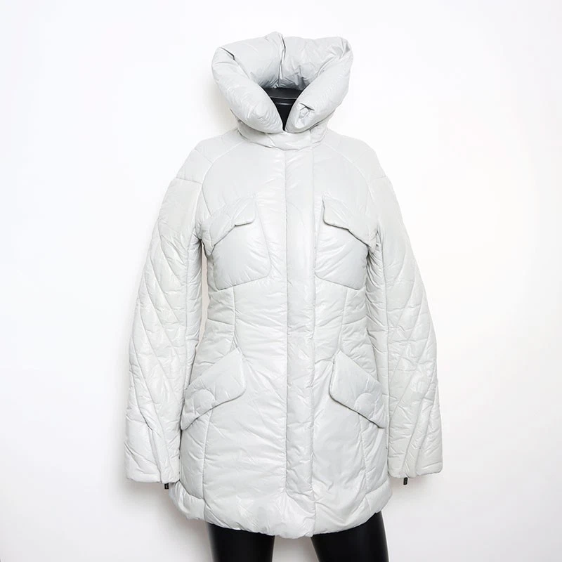 CELINE Taglia:36 Piumino imbottito punto macadam giacca trionfo grigio WS11821