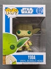 Rare Vaulted Funko Pop! Star Wars #02 Yoda Blue Box Large Font 2012