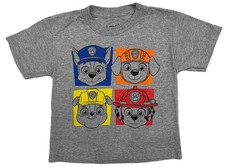 Paw Patrol Nickelodeon Chase Marshall Rubble Rocky Pups on Patrol Gray T-Shirt
