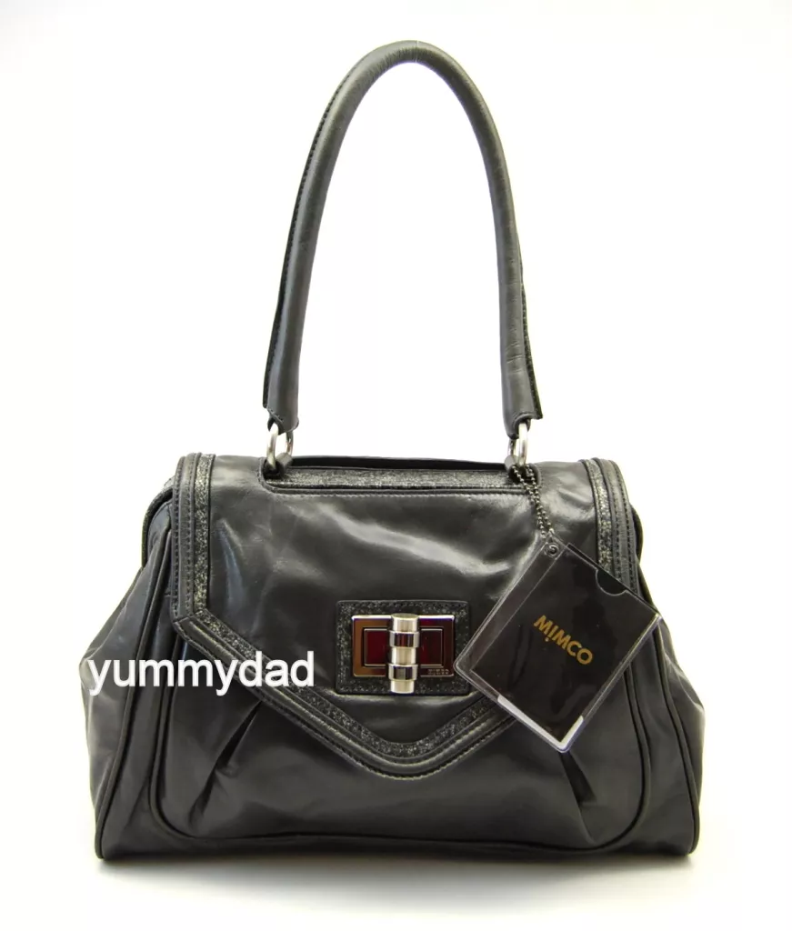 MIMCO ENCHANTED LEATHER DAY BAG IN SMOKEY BLUE BNWT RRP 499