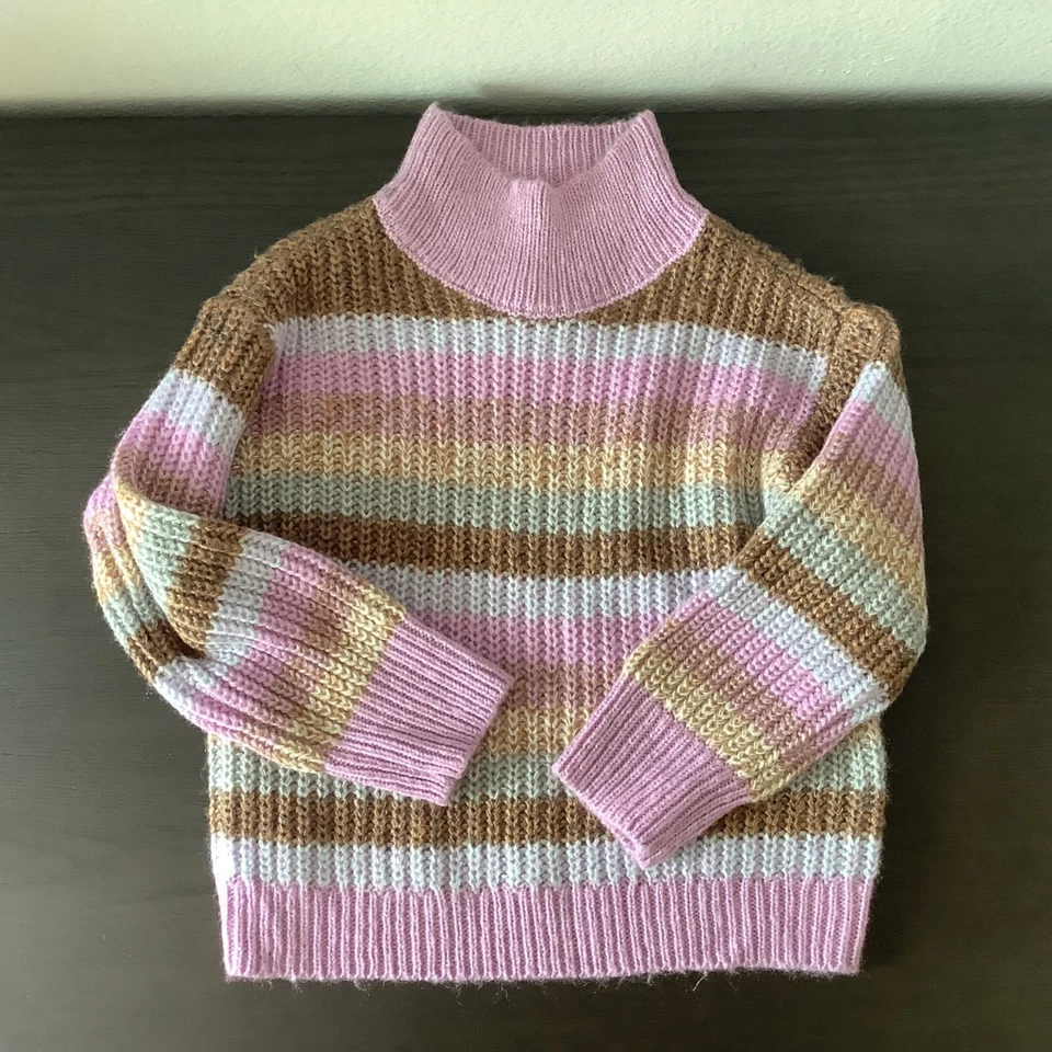 Suéter a Rayas OshKosh B’gosh Niñas Lavanda y Dorado Talla 4/4A Foto 4 de 4