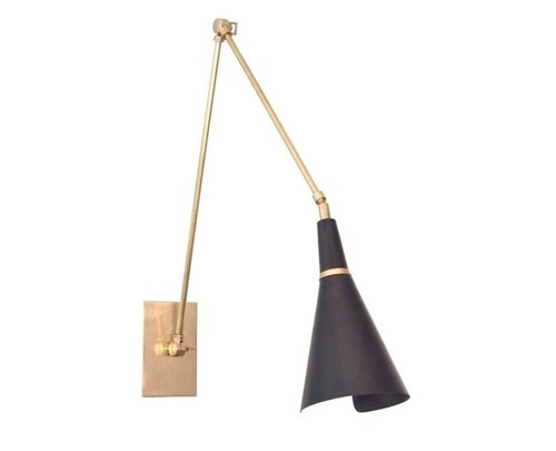 Handmade Vintage Inspired SCICCOSO Brass Wall Lamp Black , Handcrafted Wall Lamp - Picture 2 of 7
