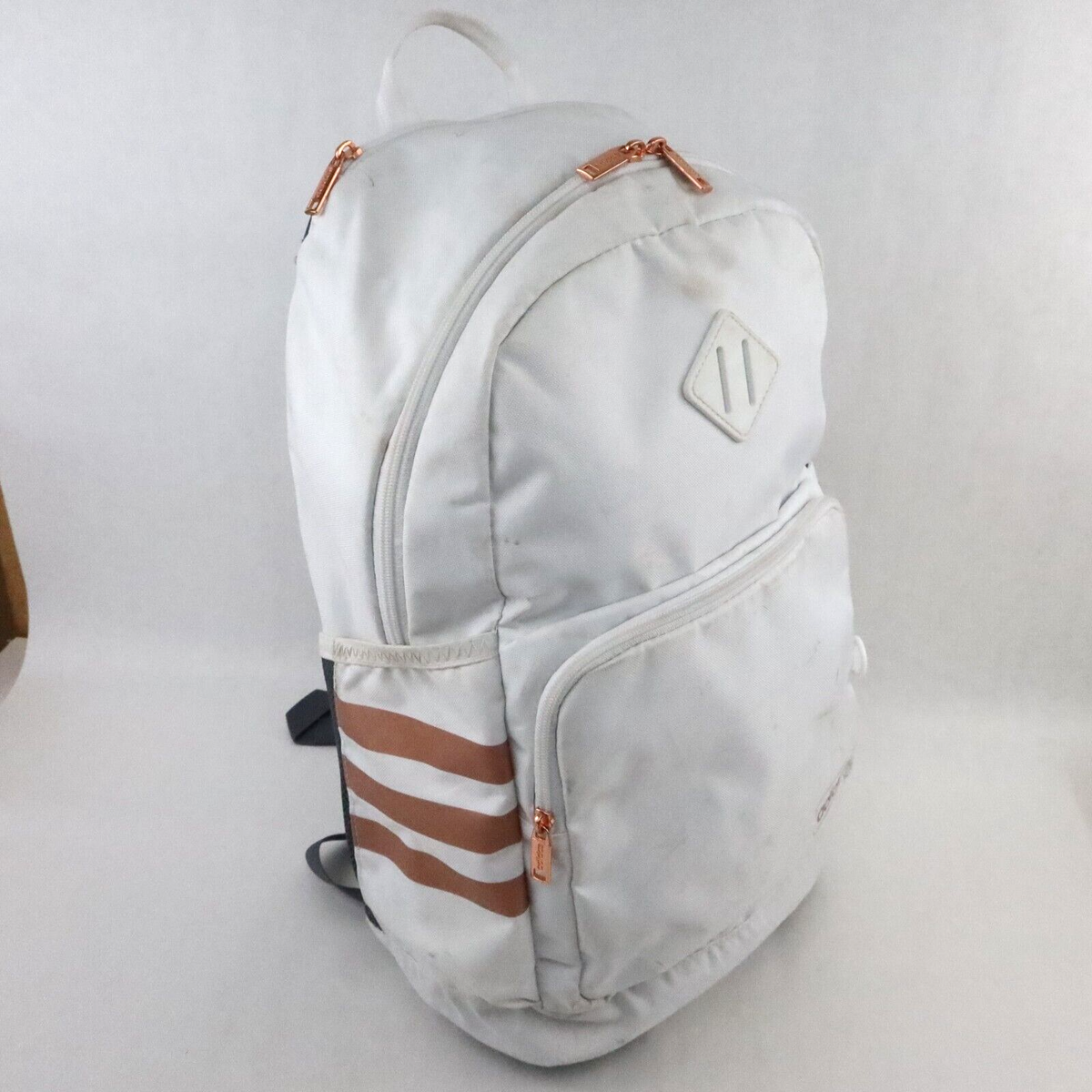 adidas classic 3s backpack white Iii A computer sleeve inside t Adidas Backpack White Classic 3-Stripe