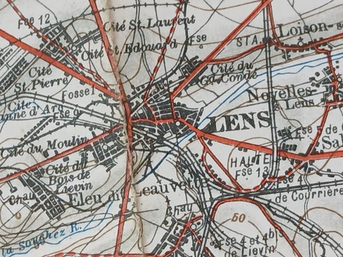 Mapa británico Primera Guerra Mundial con BATALLA de EL SOMME correcciones THIEPVAL, MAMETZ, VIMY, etc. - Imagen 8 de 13