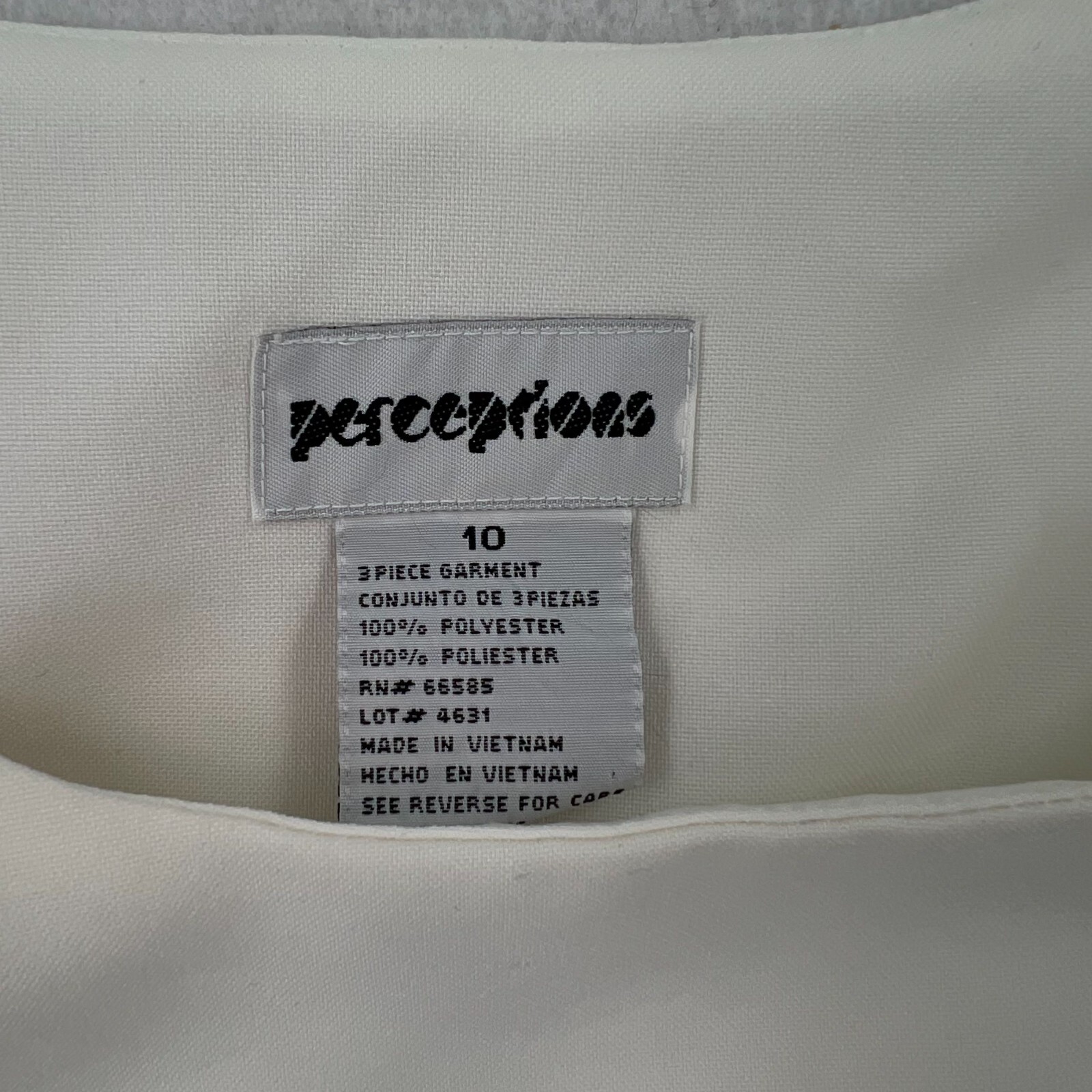 Perceptions Women's White Gray Black Colorblock T… - image 4