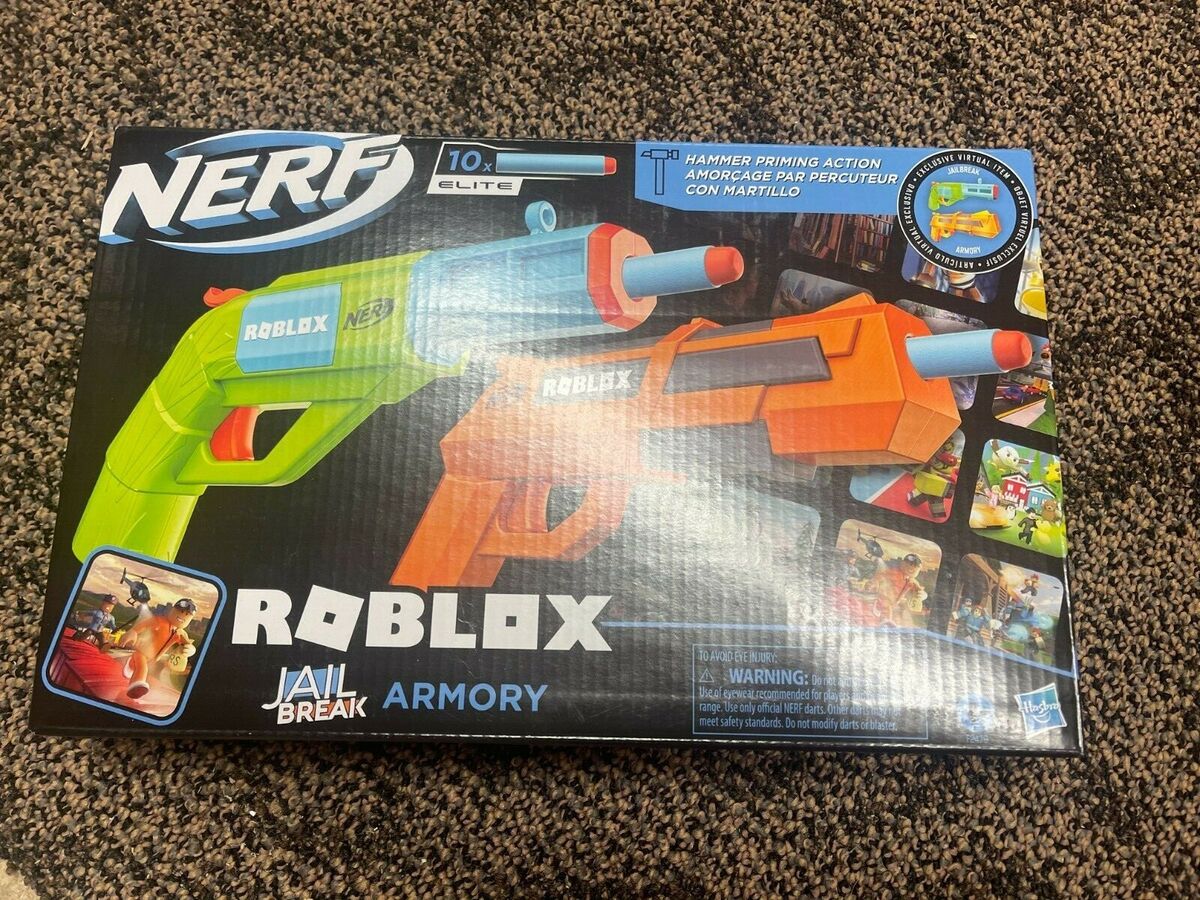 Nerf Dart Gun Roblox Elite Jail Break Armory 2 Pack W/ Digital In Game Code