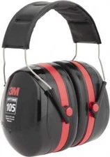 3M Over the Head Black & Red Earmuffs 30 NRR Rating