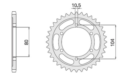CHT HINTERES RITZEL 488 42 (488-42) FÜR KAWASAKI ZX 10R (MOD. 530)