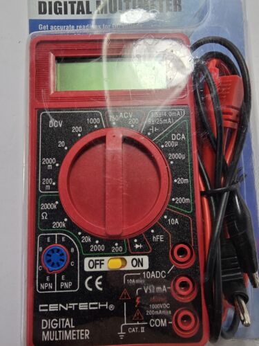CEN-TECH 7 Function Digital Multimeter, Item #69096 - NEW! - Fast Shipping - Picture 2 of 3