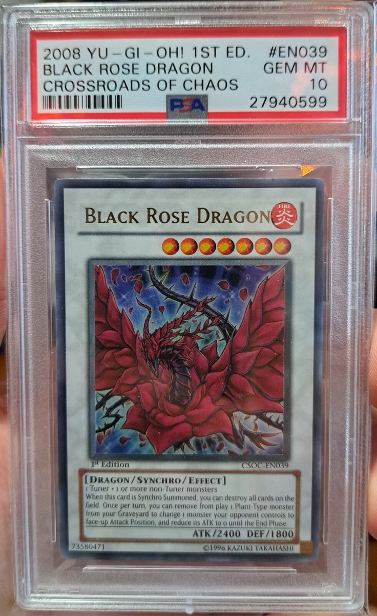Yugioh Black Rose Dragon Ultra Rare 1st Edition PSA 10 CSOC Yugioh Black Rose Dragon Ultra Rare 1st Edition PSA 10 CSOC