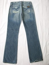 J0Es Jeans Womens Low Bootcut Sz 27 Distressed 100% Cotton USA Made L 31.5