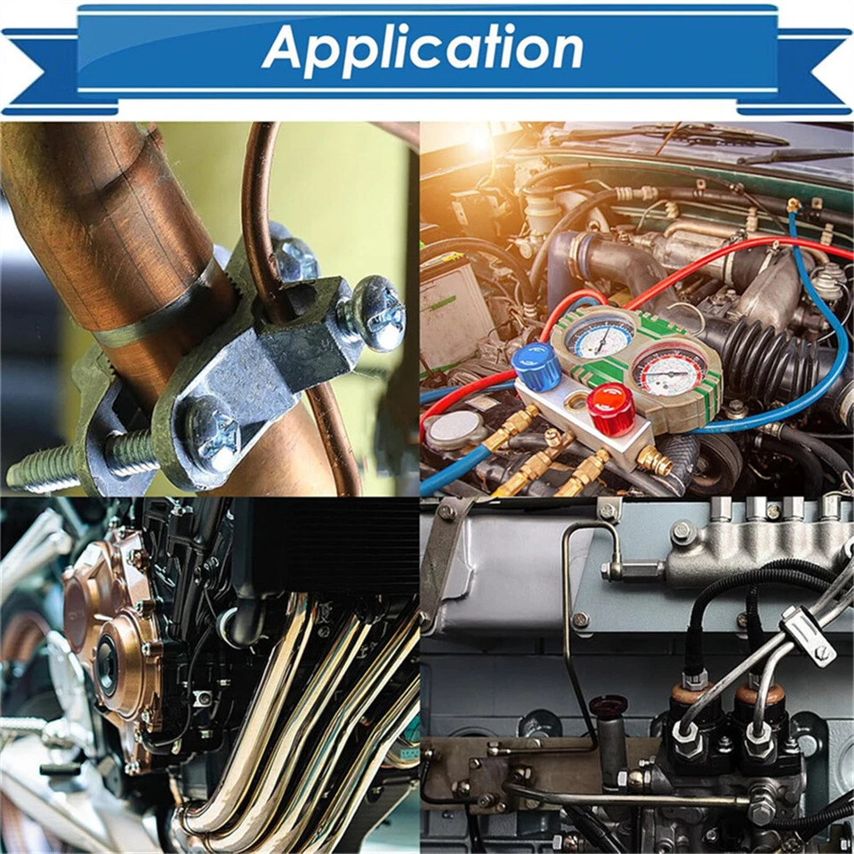 Car Brake Line Repair Kit 3/16 + 1/4 25 FT Pipe Double Flaring Tool Nuts Fitting Foto 4 de 4