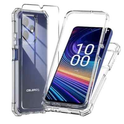 for Boost Mobile Celero 5G+ Plus 2024 (3rd Version) Case with Tempered Clear