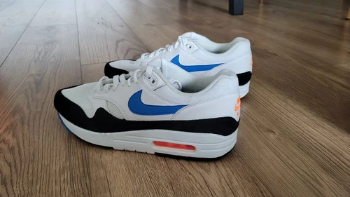 Nike Air Max 1 White Photo Blue Black - AH8145-112 - EU 43 UK 8.5 US 9.5