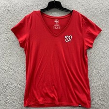 WASHINGTON NATIONALS T Shirt Womens XXL Short Sleeve Top Red 47