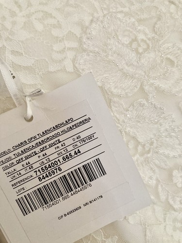 3 🟡 Charis by Pronovias | Size 14 | Ivory Lace Wedding Dress - Picture 8 of 12
