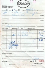 Cambridge Maryland Vintage Billhead Receipt  Dorco Fertilizer Farming 1964