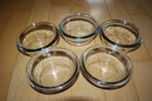 Vintage Anchor Hocking Custard 10 oz Glass Bowls w Rim USA #1019 Oval Lot of 5