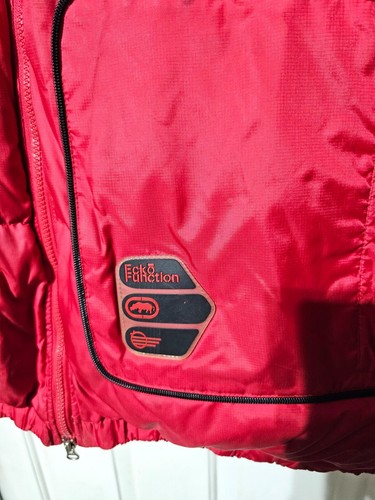 Vintage XL Ecko Unltd. Function Bubble Jacket Red gray reversible Puffy coat - Picture 20 of 23