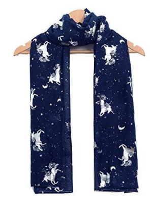 Neu Celebrity Style Design Glitzer Einhorn Schal Halstücher Schal weiche Schals