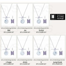 BTS STONE HENgE MOMENT OF LIGHT Necklace BTS CHARM SET DESTINY Ver  Tracking Nu