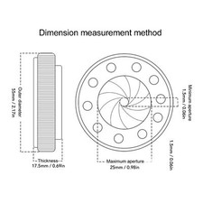 Iris Diaphragm 1.5mm  25mm 5mm OD M42 To M42 Aperture For Optical System CST