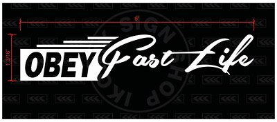 Qty (2) Obey Fast Life Decal Sticker