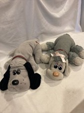 B  Vintage Tonka Pound Puppies Plush 16  Stuffed Boy  Girl Dogs