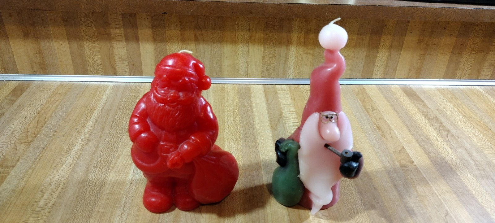 (2) Santa Clause Candles,Hallmark,Northern Lights,unused! eBay