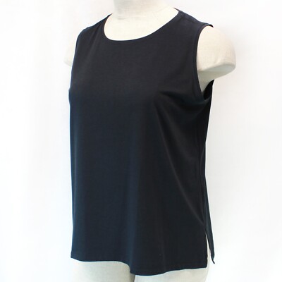 CORE IO Plus Size Black Crew Neck Sleeveless Tank Top 1X