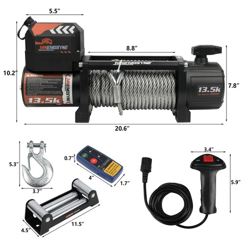 MNEMOSYNE Electric Winch 4500lb 13000lb 13500lb Wireless Remote Truck 4WD 4×4 - Picture 50 of 61