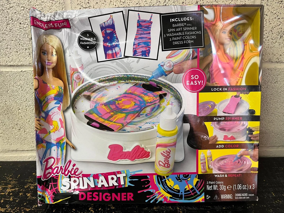Barbie Spin Art Clothing Designer with Blonde Barbie Doll NRFB Damaged Packaging