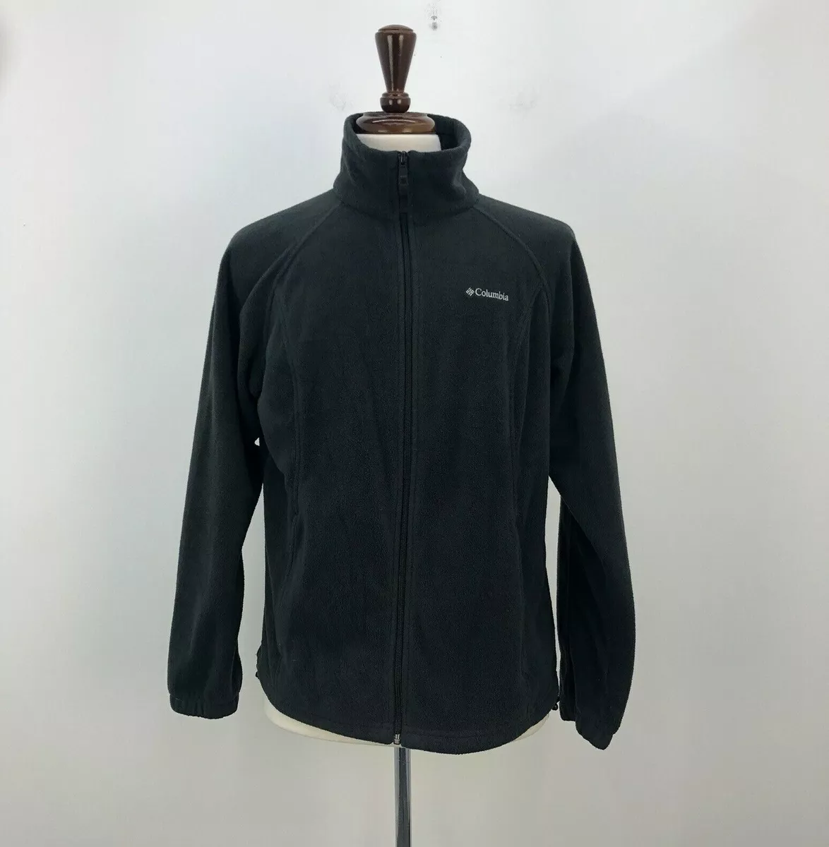 Columbia Three Lakes Black Fleece Full Zip Jacket Womens Size XL