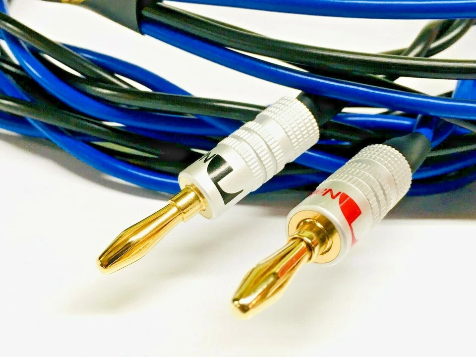 Audiophile Kinetic Bi-Wire Quad-Braid Speaker Cable Pair 12AWG/9AWG Banana/Spade - Image 3 of 4