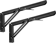 2 soportes de estante plegables de 14 pulgadas - Resistentes