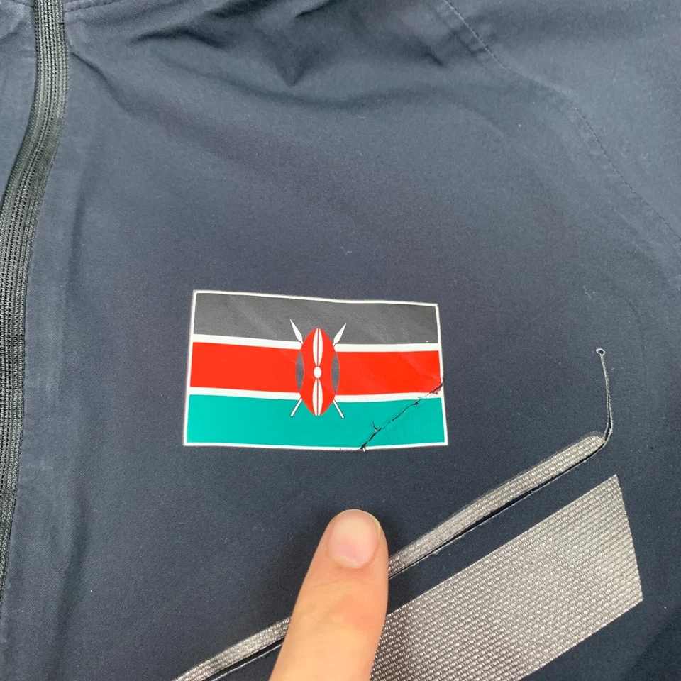 Nike Storm Fit Mujer Chaqueta Pequeña 5 Negra Equipo Kenia Correr Bandera Cremallera Completa Lluvia Foto 2 de 4