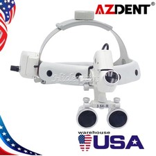 3.5X Dental Surgical Binocular Loupes Medical Headband Magnifier Headlight LED