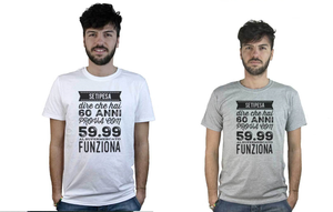 T Shirt Maglia Maglietta Uomo Compleanno 60 Anni Frase Divertente Idea Regalo Ebay