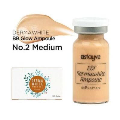 DERMA WHITE Stayve Ampulle Foundation Glowing Serum MTS MESO No2 Medium