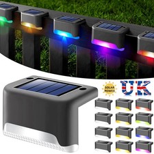 4/8Pcs LED Solar Powered Fence Wall Lights Garden Lamp Step Path Decking Outdoor