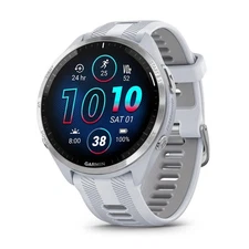 GARMIN Forerunner 965 Whitestone Smartwatch, Whitestone/Powder Gray Band