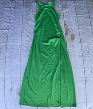 A New Day Green Sleeveless Side Slits Maxi Dress Size S