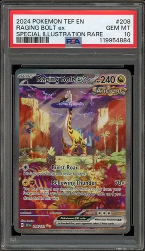 Pokemon Raging Bolt ex Temporal Forces Special Illustration Rare #208 PSA 10