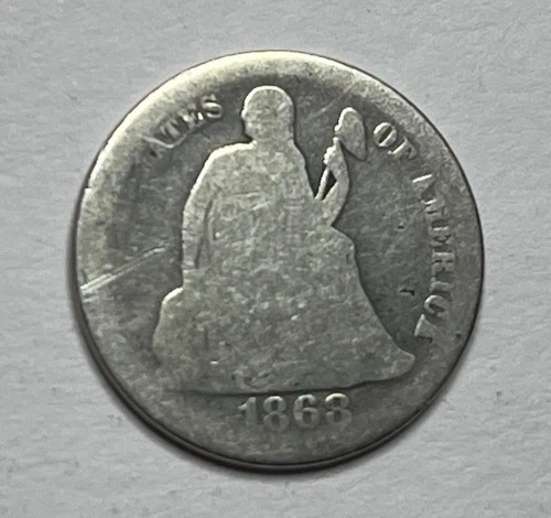 1868-S Seated Liberty Dime - Better Date 10C; Y066