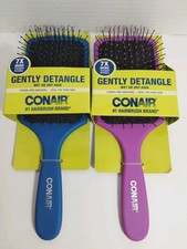 Conair Gently Detangle Wet Or Dry Hair Brush Wide Head Lot Of 2 New