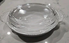 Vintage CorningWare P-14-B Oval Casserole Dish  w/ P-14-C Lid Printed Backstamp