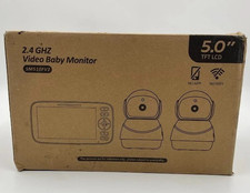 Kidsneed SM510FV2 5" Split Screen Baby Monitor 2 Cameras Video HD Night Vision