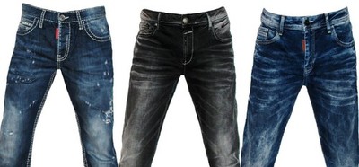 Cipo & Baxx Herren Jeans Dicke Nähte Used Regular W 30 31 32 33 34 36 38 L 32 34