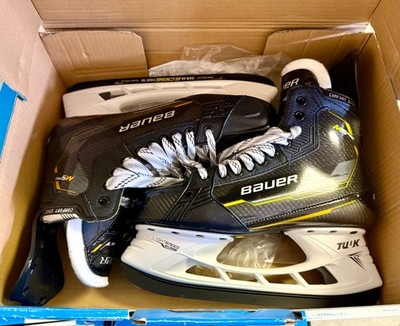 BAUER SUPREME M5 PRO ICE HOCKEY SKATE - SENIOR SIZE 10 FIT 1 - FLY X STEEL NEW